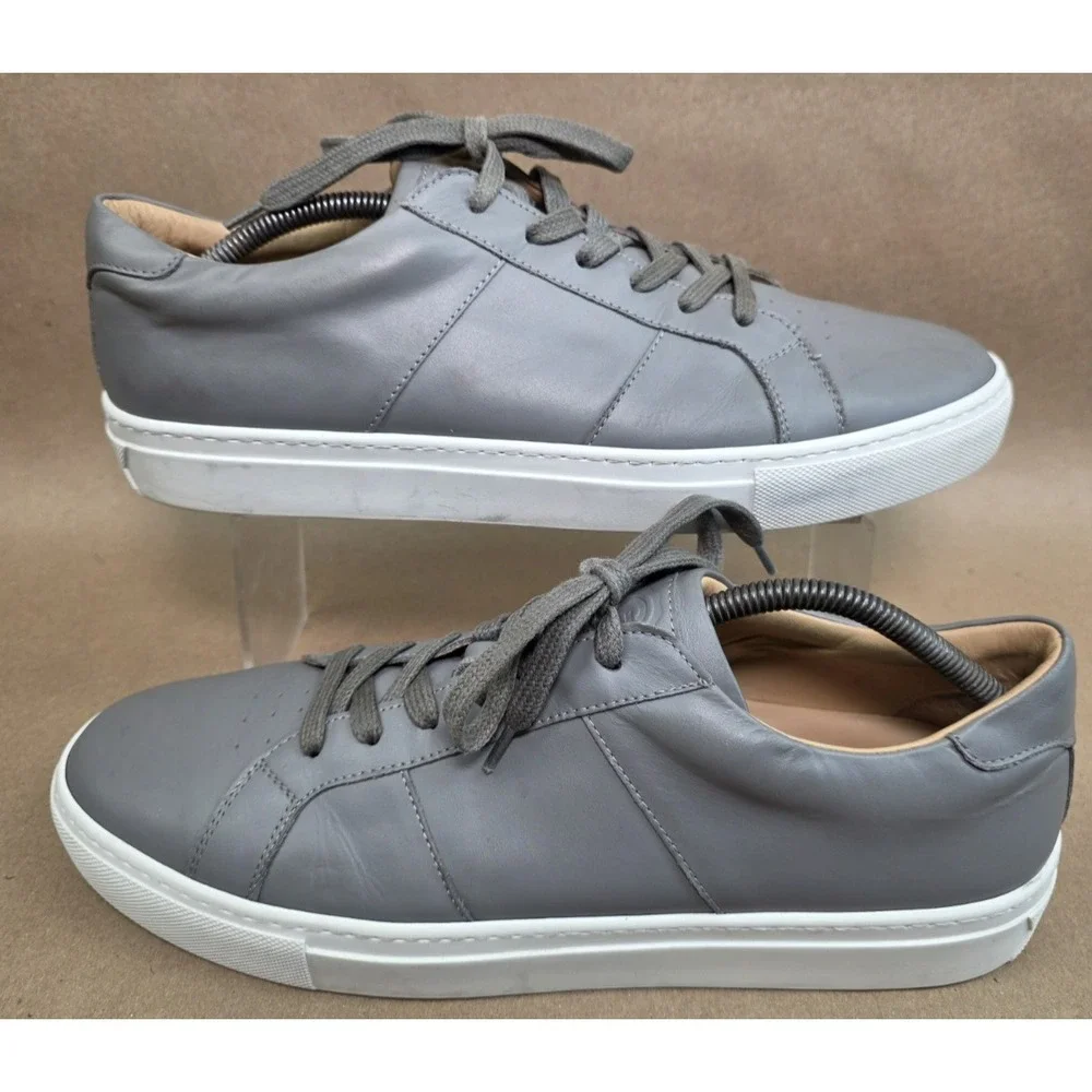 Greats Brooklyn (Sz 12) Men's Sneaker Gray Leather Shoes Sneakers